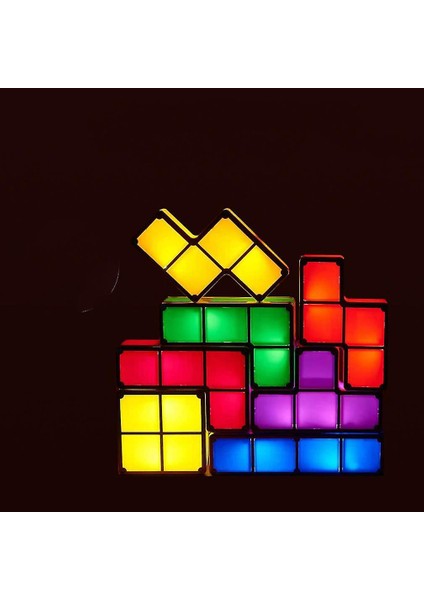 Tetris Lamba LED Parlayan Gece Işıkları Oyuncak Lamba (Yurt Dışından)