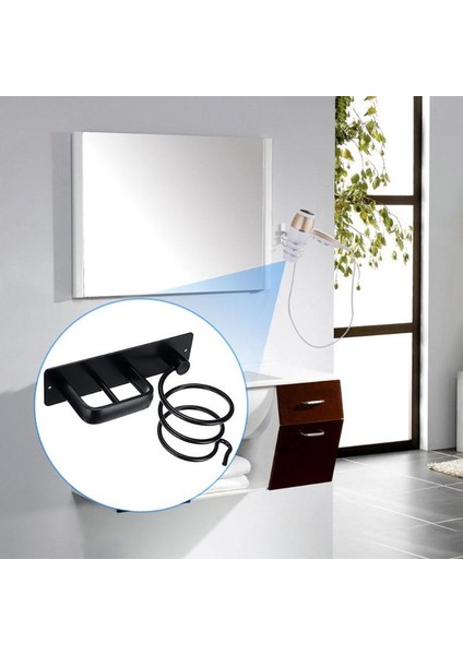 Duvara Monte Saç Kurutma Makinesi Depolama Raf Tutucu Banyo Organizatör Alüminyum Alaşım Saç Blower Raf Duvar Raf Banyo Aksesuarları | Banyo Rafları (Yurt Dışından) modelleri