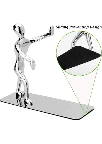 Ağır Kung Fu Man Bookends Nonskid Humanoid Ev Ofis Kütüphanesi Için Bookendends Okul Dekoratif Bookends (Gümüş) | (Yurt Dışından) fiyatları