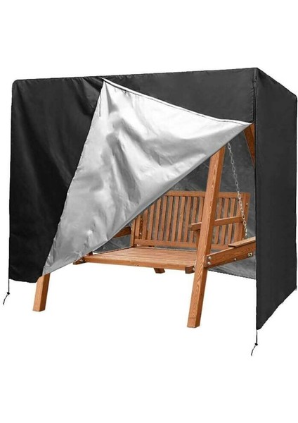 (Siyah) Açık Salıncak Bahçe Sandalye Mobilya Kapak Su Geçirmez Toz Geçirmez Uv Koruma (Yurt Dışından)