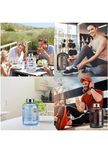Meyve Filtresi ile Taşınabilir Açık Spor Büyük Kapasiteli Su Şişesi (Mavi) (Yurt Dışından)