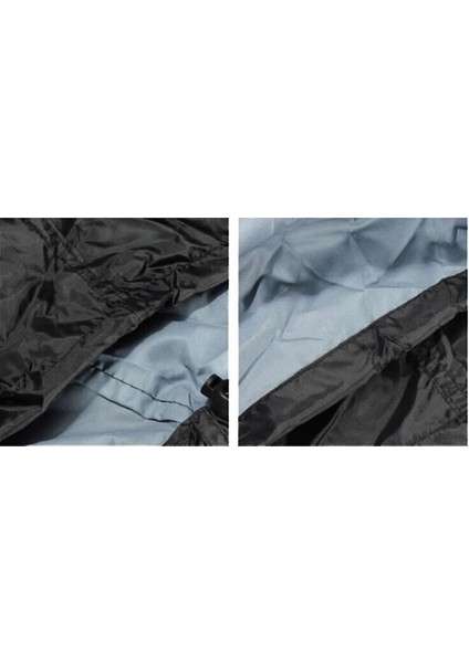 Izgara Kapağı Barbekü Grill Kapak Gaz Izgara Kapak Su Geçirmez Uv Dayanıklı Dayanıklı Rıp Dayanıklı (145X61X117CM) (Siyah) (Yurt Dışından)