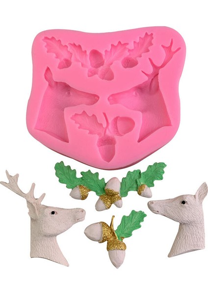 Yeni Noel Moose Şeklindeki Sıva Kalıp - 2 Adet (Yurt Dışından)