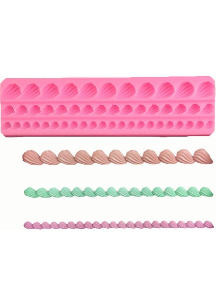 Yeni Kabuk Şekli Damla Tutkal Kalıp - Kabuk Şekli Kek Kenar Kalıp - 2 Adet (Yurt Dışından)