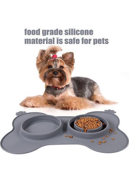 Pet Köpek Yavaş Besleyici Kase 3 In 1 Işlevli Köpek Eğlenceli Gıda Besleme Kase Obeziteyi Önleyin Toksik Olmayan Kaçak Korumalı Kaymaz Silikon Mat | Köpek Beslemesi (Gri) (Yurt Dışından) fırsatları