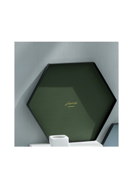 Nordic Demir Yuvarlak Depolama Tepsisi Yaratıcı Geometrik Deri Metal Dekoratif Tepsiler Çok Işlevli Sundries Takı Ekran Plakaları | Depolama Tepsileri (Yeşil) (Yurt Dışından) modelleri