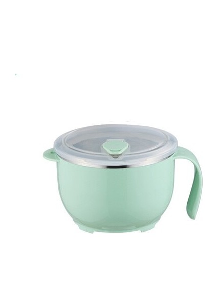 Büyük Kapasiteli 304 Paslanmaz Çelik Anlık Şehriye Kase Kapaklı Öğle Yemeği Kutusu Gıda Kupası Salatası Çocuk Japon | Öğle Yemeği Kutuları (Yeşil) (Yurt Dışından)