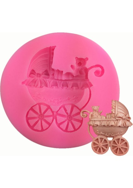 Yeni Bebek Arabası Şekli Aromaterapi Alçıpan Kalıp-2 Adet (Yurt Dışından)