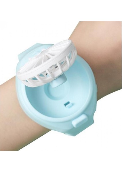 USB Mini Şarj Izle Fan (Mavi) (Yurt Dışından)
