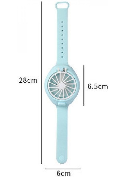 USB Mini Şarj Izle Fan (Mavi) (Yurt Dışından)