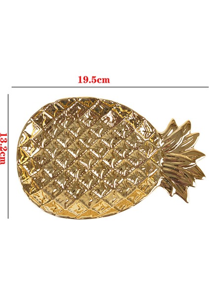 Seramik Ananas Depolama Tepsi Altın Ananas Şekilli Takı Tepsisi Pasta Kurutulmuş Meyve Tabağı Meyve Plaka Organizatör | Depolama Tepsileri (Altın) (Yurt Dışından) fiyatları