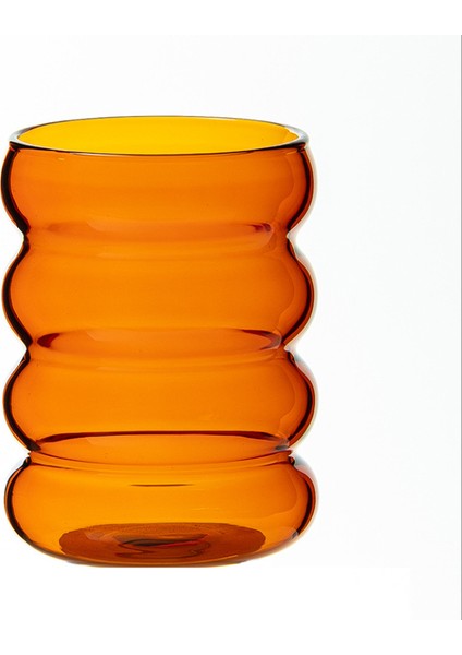 Yaratıcı Dalga Şekli Isıya Dayanıklı Cam Bardak Su Şişesi Bira Drinkware Çay Kupa Kahve Suyu Süt Çay Ev Kafe Drinkware Hediye | Bira Steins (Kahverengi) (Yurt Dışından)