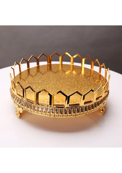 Metal Tepsi Lüks Plaka Altın Finish Hollow Kek Standı Düğün Centerpieces Parti Otel Ev Masa Dekorasyon | Depolama Tepsileri (Yurt Dışından) modelleri