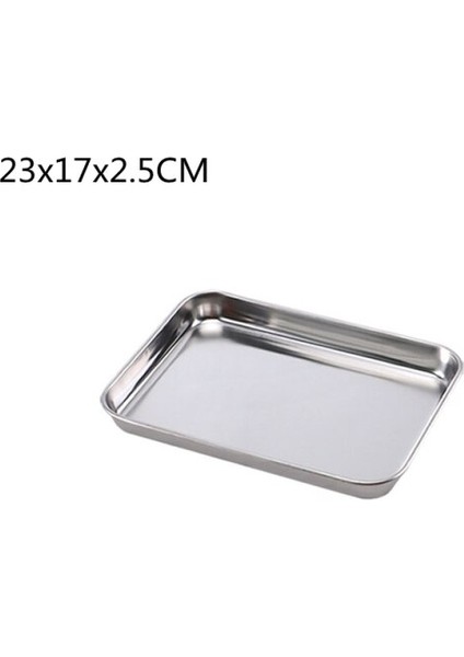 Paslanmaz Çelik Dikdörtgen Yiyecek Tepsisi Buğulanmış Sosis Şehriye Depolama Tavalar Meyve Sebzeleri Plaka Mutfak Pişirme Pasta Çanak | Depolama Tepsileri (23.5 * 17.5 Cm) (Yurt Dışından) fiyatları
