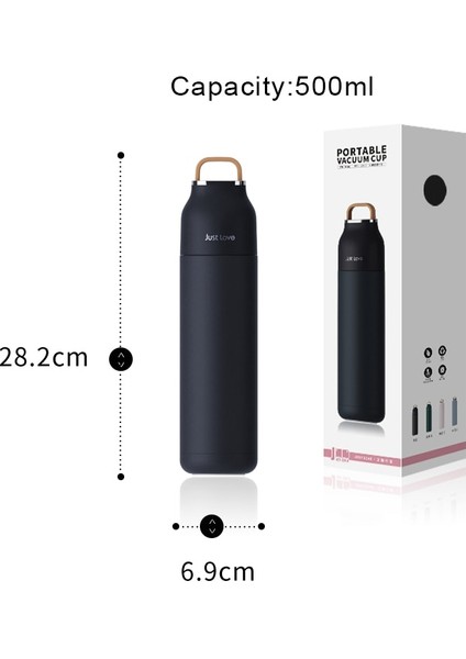 500 ml Kahve Seyahat Kupa Vakum Şişeleri Termal Su Şişesi Kapak Kupası Içinde Yapı Paslanmaz Çelik Termos Şişe Tenceresi Hediyeler Ofis Kupası | Vakum Şişesi ve termoslar (Yurt Dışından)