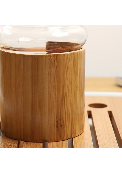 Yaratıcı Yüksek Borosilikat Cam Çay Sürahi Bambu Tutucu El Yapımı Cam Çay Bardağı Cam Chahai Kungfu Teaware Aksesuarları | Cam Cam | Cam Sürahi Cam Bardak (Yurt Dışından)