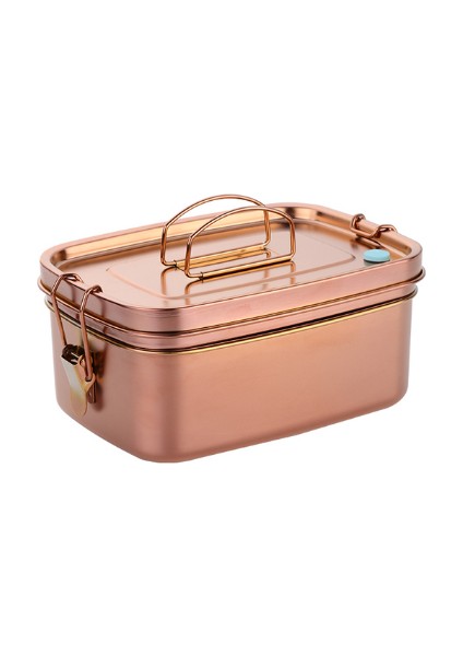 1.5l 304 Paslanmaz Çelik Öğle Yemeği Kutusu Çift Katmanlar Bento Gıda Konteyner Snack Depolama Termal Metal Kutusu Stok Stor Yemek | Öğle Yemeği Kutuları (Gül Altın) (Yurt Dışından)