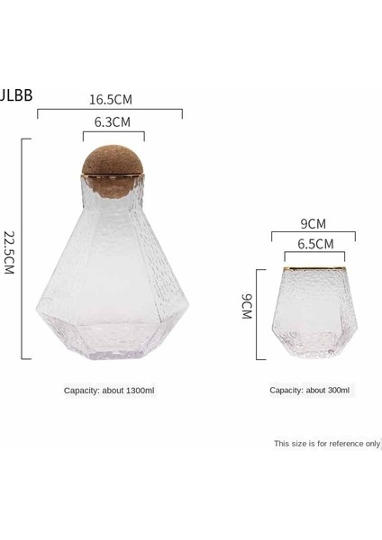 5 Adet Cam Su Isıtıcısı Kupası Nordic Geometrik Pot Su Sürahi Cam Soğuk Su Sürahisi Set Kupası Içme Ware Basit Ev Suyu | Eski Moda Cam (Şeffaf) (Yurt Dışından)