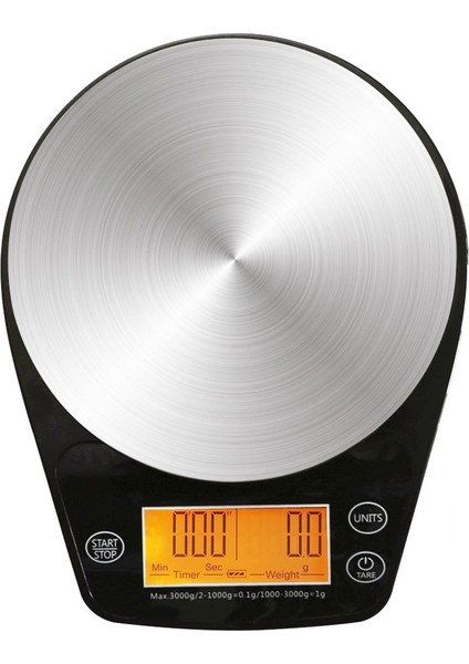 6.6lb / 3 kg Dijital El Damla Kahve Ölçeği Paslanmaz Çelik Hassas Sensörler Mutfak Gıda Ölçeği Zamanlayıcı Ağırlığı ile LCD Ekran | Mutfak Terazi (Yurt Dışından)