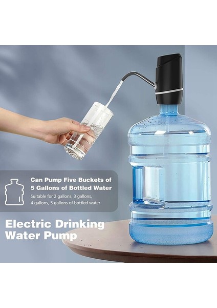 5 Galon Su Pompası Dağıtıcı, Elektrikli Su Şişesi Pompası Su Dispenseri Ev Mutfak Ofisi Içme Su Pompası | Su Pompaları (Yurt Dışından)