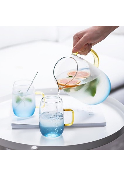Cutelife Soğuk Cam Su Şişesi Kavanoz Su Isıtıcısı Şeffaf Büyük Kapasiteli Isıya Dayanıklı Su Tenceresi Saplı Çaydanlık Sürahları 1.4l | Sürahi (Yurt Dışından) fırsatları
