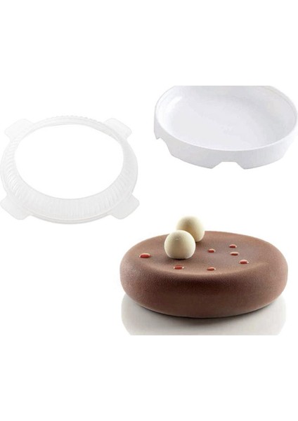 Silikon Yuvarlak Şekil Kek Kalıp Dondurma Mousse Kalıp Pişirme Araçları Yapışmaz Pan Kalıpları Pişirme Aksesuarları | Kek Kalıbı | Pasta Araçlarıshape Kek (Yurt Dışından)