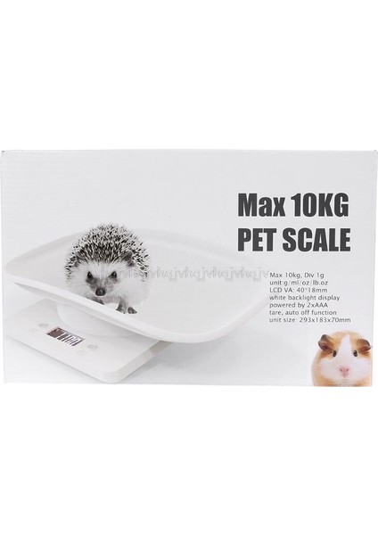 1g 10 kg Pet Köpek Kedi Hayvan Ölçeği Dijital Bebek Bebek Ağırlık Ölçeği (Kg / Oz / Lb) | Tartım Ölçekleri (Yurt Dışından)