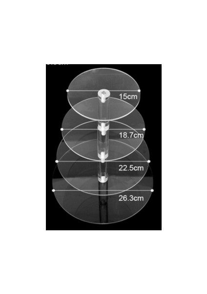4 Katmanlı Kek Standı Düğün Kek Yuvarlak Fincan Kek Tutucu Doğum Günü Partisi Tatlı Standları Ekran Cupcake Standları | Depolama Tepsileri (Yurt Dışından) fiyatları