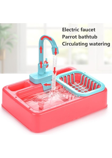 Kuş Besleyici Otomatik Papağan Küvet Yüzme Havuzu Musluk Papağan Banyo Duş Su Dağıtıcı Kuş Kafesi Banyo Pet Papağan Oyuncaklar | Kuş Oyuncakları (Yurt Dışından)