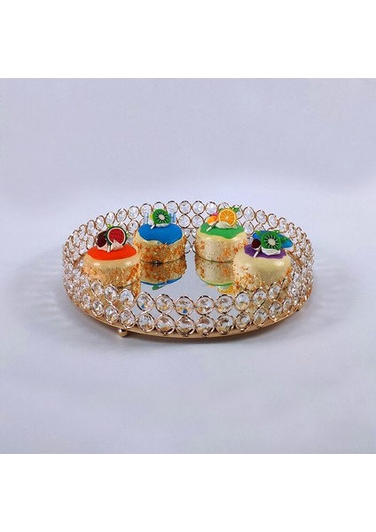 Altın Nordic Ayna Kristal Stil Depolama Sepetleri Kutusu Basitlik Stil Ev Organizatör Takı Kolye Tatlı Tabağı Için | Depolama Tepsileri (GOLD-20CM) (Yurt Dışından) fırsatları
