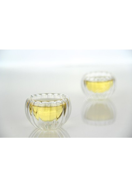 4 Adet Çift Katmanlı Isıya Dayanıklı 50 ml Cam Bardak Su Kupası Teacup Ev Ofis Bar Çay Teouse Tearoom Coffee Shop Bar | Gravür (Yurt Dışından)