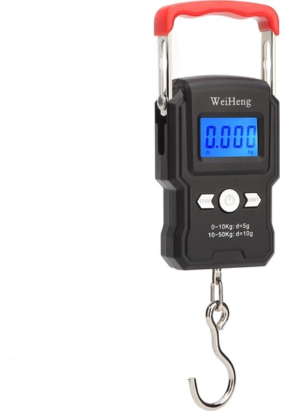 50KG / 10G LCD Dijital Ekran Arka Işık Taşınabilir Asılı Kanca Ölçeği Çift Hassasiyet Balıkçılık Seyahat Mini Elektronik Tartı Ölçeği | Mutfak Terazi (Yurt Dışından)