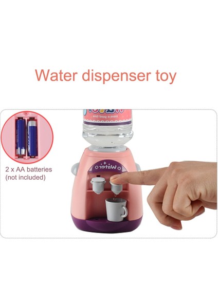 Mini Aksesuarlar Elektrikli Su Dağıtıcı Oyuncak Akülü Çocuklar Için Play Evi Oyun Evi Müzik Çift Kafa Dollhouse ile Rol | Mutfak Oyuncakları (Yurt Dışından)