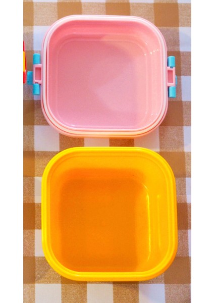 Karikatür Sağlıklı Plastik Öğle Yemeği Kutusu Mikrodalga Fırın Öğle Yemeği Bento Kutuları Gıda Konteyner Yemek Kid Çocuk Lunchbox | Öğle Yemeği Kutuları (Pembe) (Yurt Dışından)