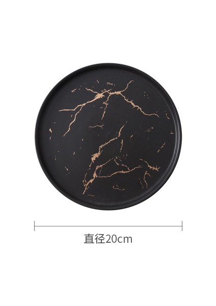 20 cm Altın Mermer Seramik Bulaşık Porselen Çatal Seti Mutfak Masası Avrupa Dekoratif Tatlı Biftek Plaka | Depolama Tepsileri (Yurt Dışından) fiyatları