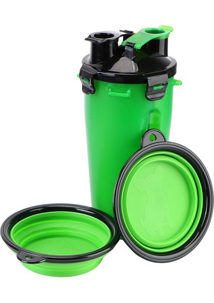Pet Besleme 2 In 1 Katlanabilir Şişe Taşınabilir Köpek Kedi Su Şişesi Açık Katlanır Içme Kaseleri Pet Su Pınarı | Köpek Besleme (Yurt Dışından)