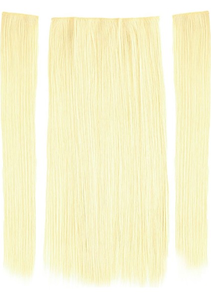 Colezium Fiber Sentetik Düz Yarım Ay + 2 Yan Çıt Çıt - Platin