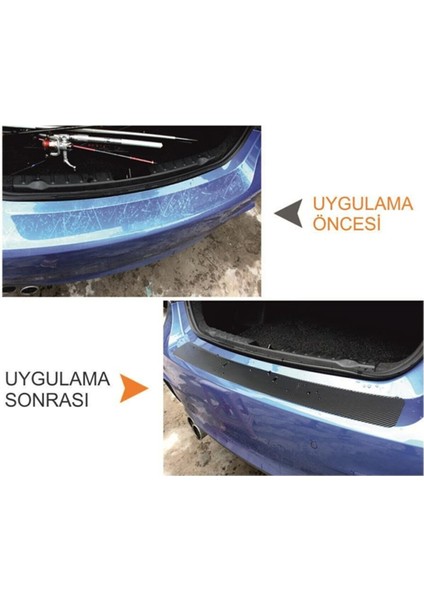 Hyundai Getz Için Bagaj ve Kapı Eşiği Karbon Oto Sticker