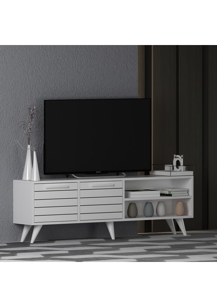 Noyan Tv Sehpası Beyaz Gövde Beyaz Kapak modelleri