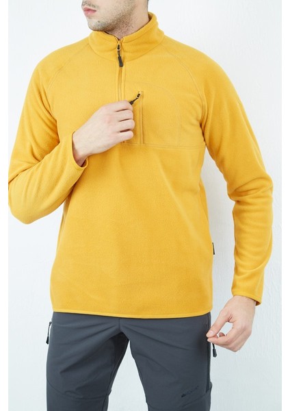 Gamma Yarım Fermuarlı Erkek Polar Hardal Hardal - 3xl