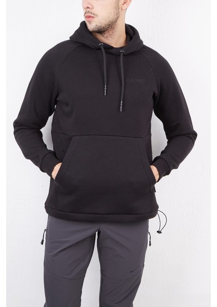 Delta Kapşonlu Sweatshirt Siyah Siyah - M