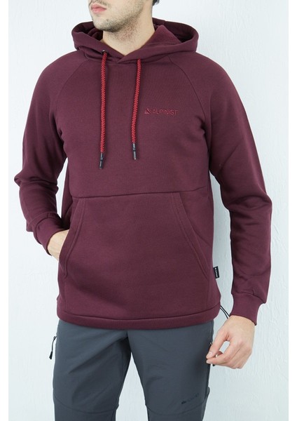 Delta Kapşonlu Sweatshirt Vişne Vişne - Xl