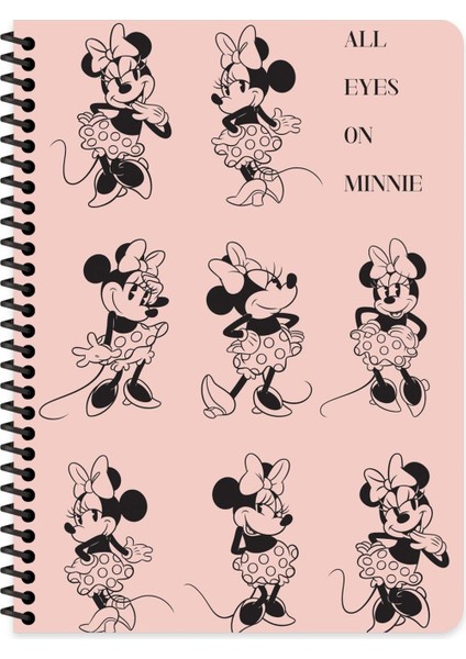 16.5X22.5 Kareli Defter - All Eyes On Minnie (80 Yaprak)