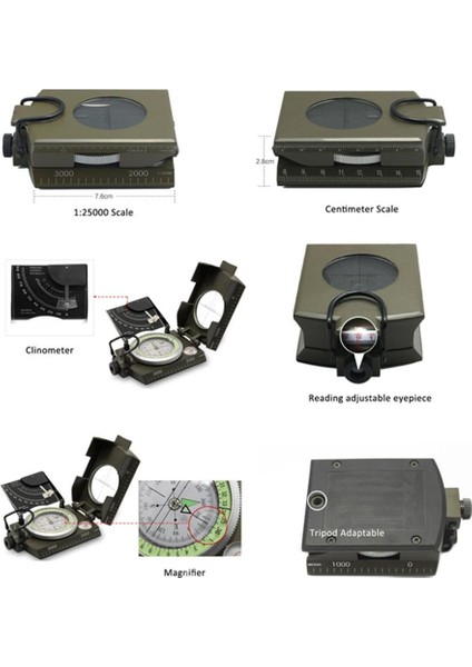 Açık Survival Askeri Pusula Kamp Yürüyüş Su Pusula Jeolojik Pusula Dijital Pusula Kamp Navigasyon Ekipmanları | Pusula (Yurt Dışından)