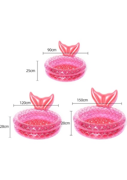 120cm Şişme Denizkızı Şişme Havuz - Pembe (Yurt Dışından) fiyatları