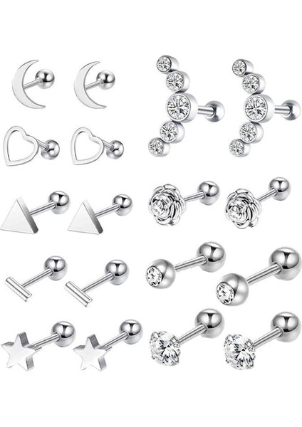 18X Tragus Küpe Seti (Yurt Dışından)