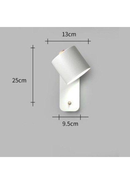 Macaron Duvar Lambası, 220 V E27 Başucu Lambası, Yatak Odası ve Oda Ön Göz Koruması Şalter ile Döndürülebilir, Whiteto Ampul Göndermek (Yurt Dışından)