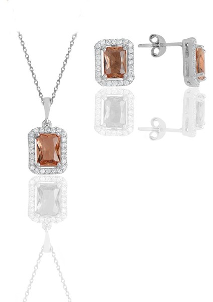 Gümüş Rodyumlu Renk Değiştiren Zultanit Taşlı Baget Kesim Ikili Set fiyatları