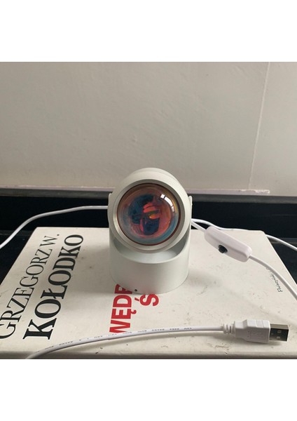 LED Projektör Atmosfer Işık Lambası USB Kahve Dükkanı Yatak Odası Arka Plan Dekor Güneş (Yurt Dışından) fırsatları