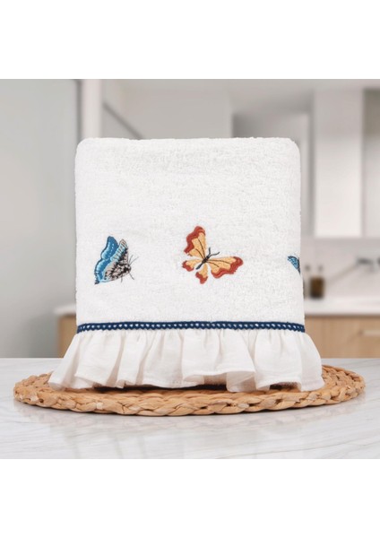 Laura Kelebek Nakışlı Havlu